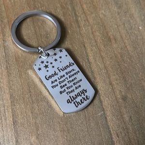 Good Friends stainless steel keyring